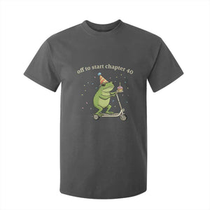 Off To Start Chapter 40 T Shirt For Kid Funny Frog Scooter 40th Birthday Gift