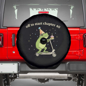 Off To Start Chapter 40 Spare Tire Cover Funny Frog Scooter 40th Birthday Gift
