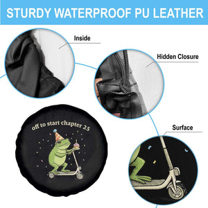 Off To Start Chapter 25 Spare Tire Cover Funny Frog Scooter 25th Birthday Gift