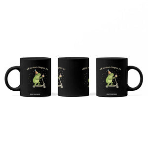 Off To Start Chapter 21 Coffee Mug Funny Frog Scooter 21st Birthday Gift