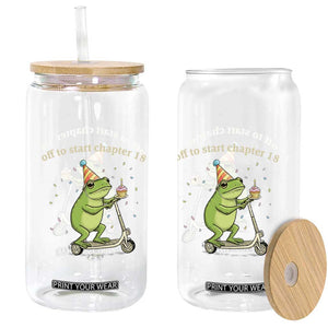 Off To Start Chapter 18 Glass Can Funny Frog Scooter 18th Birthday Gift