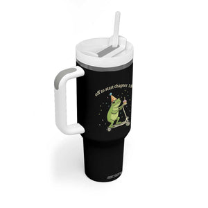 Off To Start Chapter 18 Tumbler With Handle Funny Frog Scooter 18th Birthday Gift
