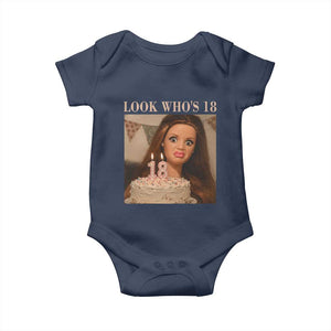 Look Who's 18 Baby Onesie Funny Birthday Doll Face Meme