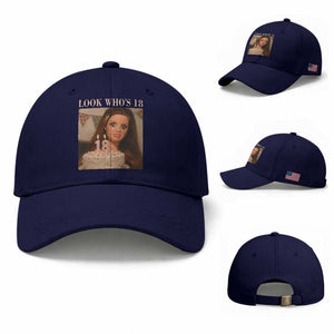 Look Who's 18 Baseball Cap Funny Birthday Doll Face Meme