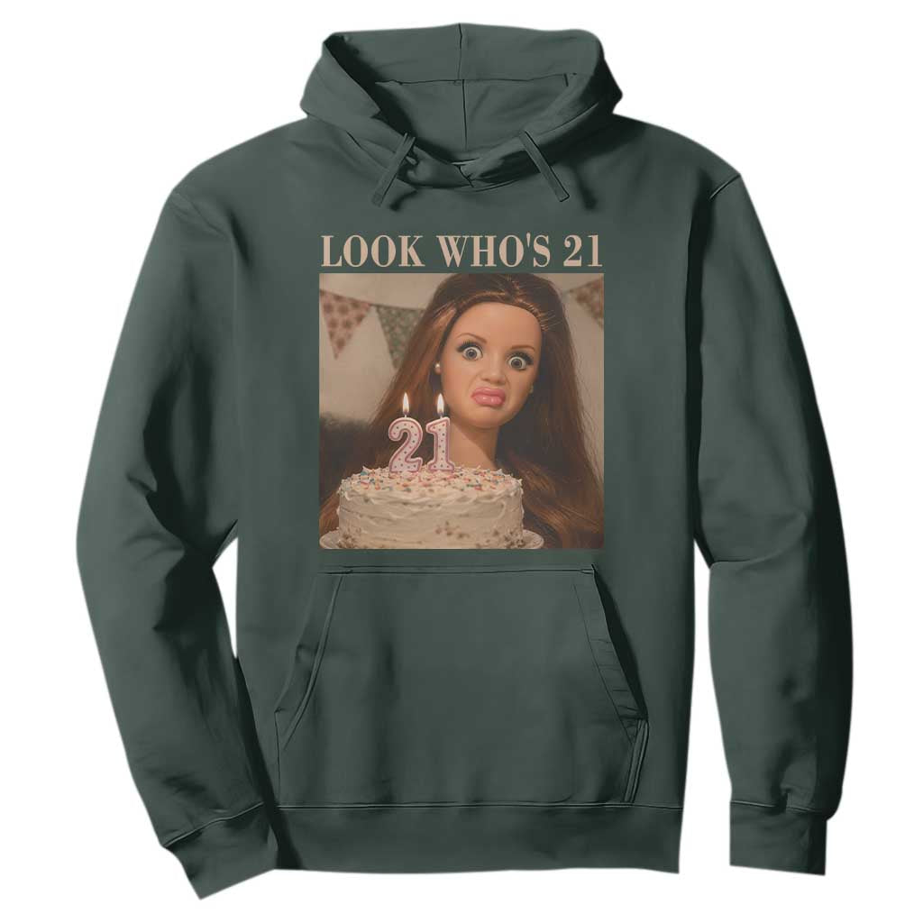 Look Who's 21 Hoodie Funny Birthday Doll Face Meme