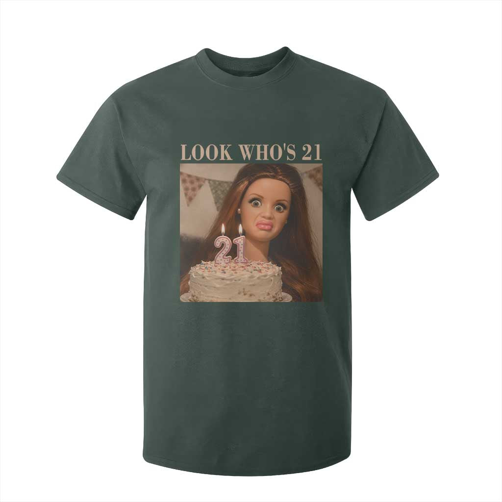 Look Who's 21 T Shirt For Kid Funny Birthday Doll Face Meme