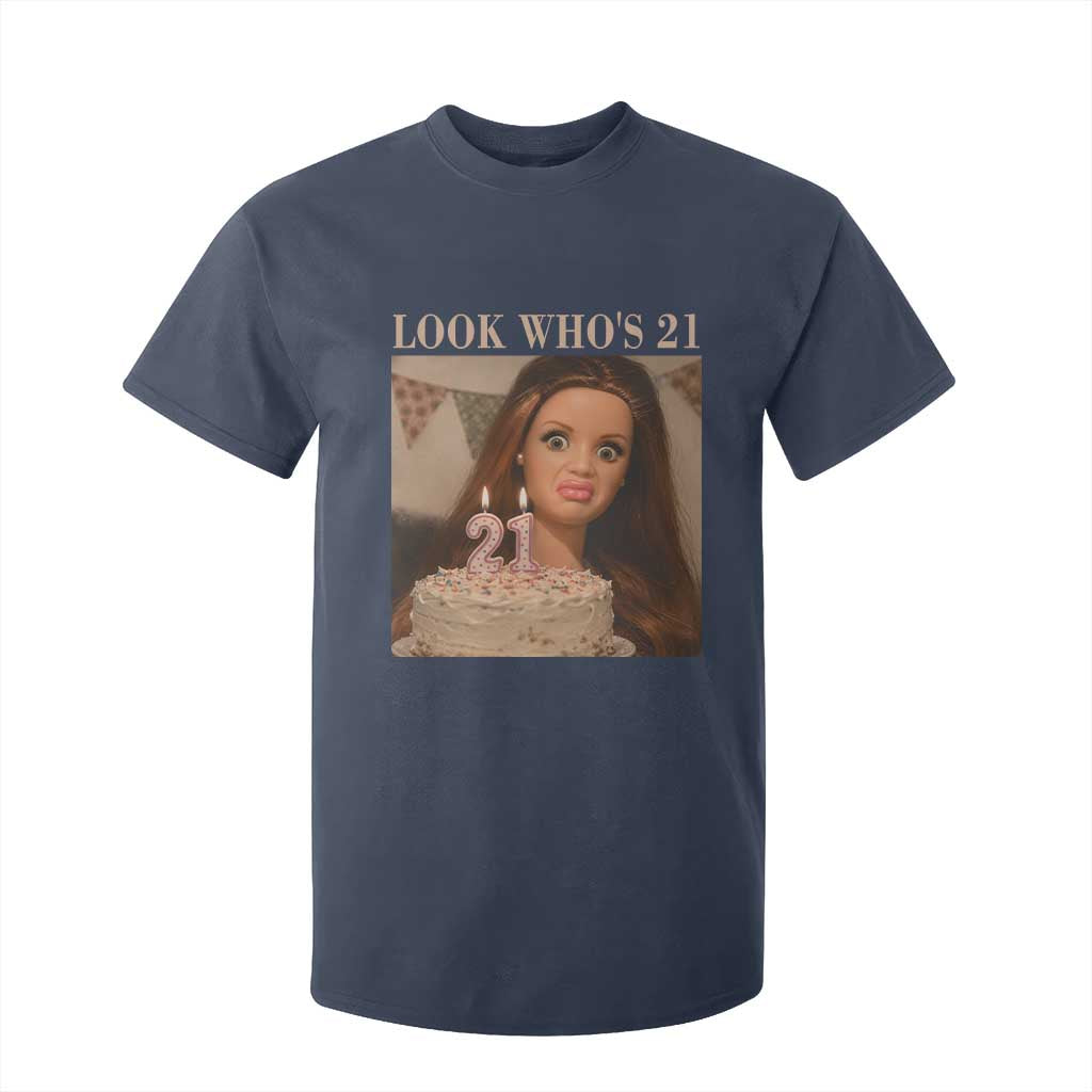 Look Who's 21 T Shirt For Kid Funny Birthday Doll Face Meme