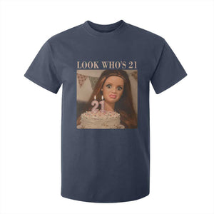 Look Who's 21 T Shirt For Kid Funny Birthday Doll Face Meme