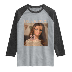 Look Who's 21 Raglan Shirt Funny Birthday Doll Face Meme