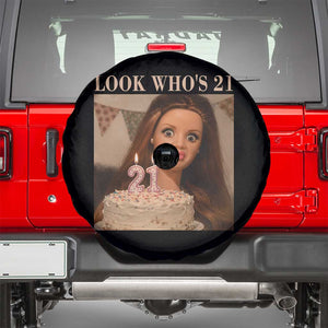 Look Who's 21 Spare Tire Cover Funny Birthday Doll Face Meme