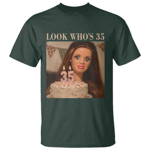 Look Who's 35 T Shirt Funny Birthday Doll Face Meme