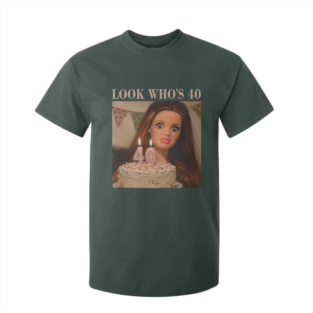 Look Who's 40 T Shirt For Kid Funny Birthday Doll Face Meme