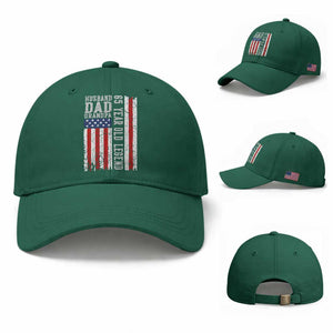 Husband Dad Grandpa 65 Year Old Legend Baseball Cap American Flag Birthday Gift
