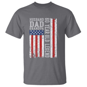 Husband Dad Grandpa 60 Year Old Legend T Shirt American Flag Birthday Gift