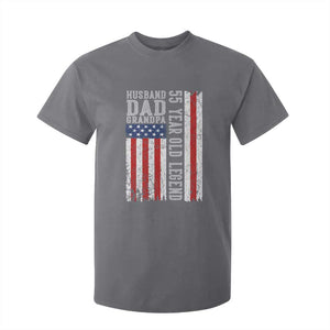 Husband Dad Grandpa 55 Year Old Legend T Shirt For Kid American Flag Birthday Gift