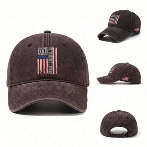 Husband Dad Grandpa 45 Year Old Legend Washed Cotton Baseball Cap American Flag Birthday Gift