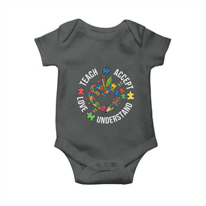 Special Education Teacher Autism Baby Onesie Teach Accept Understand Love