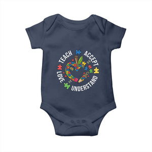Special Education Teacher Autism Baby Onesie Teach Accept Understand Love