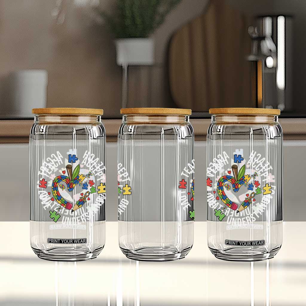 Special Education Teacher Autism Glass Can Teach Accept Understand Love