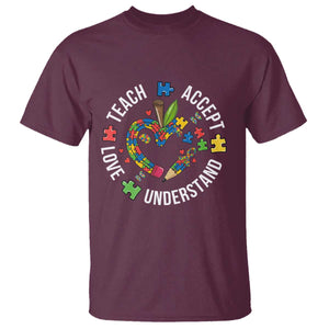 Special Education Teacher Autism T Shirt Teach Accept Understand Love
