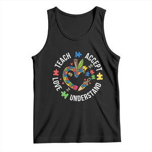 Special Education Teacher Autism Tank Top Teach Accept Understand Love