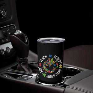 Special Education Teacher Autism Tumbler Cup Teach Accept Understand Love