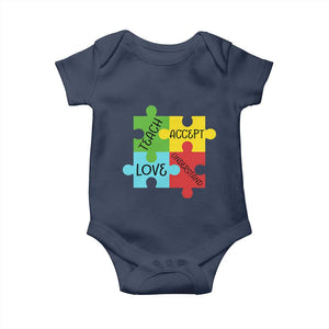 Special Ed Educator Autism Support Baby Onesie Teach Accept Understand Love