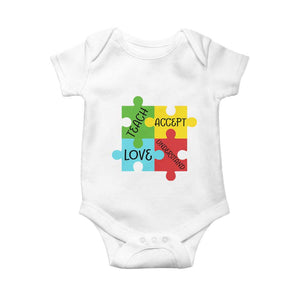 Special Ed Educator Autism Support Baby Onesie Teach Accept Understand Love