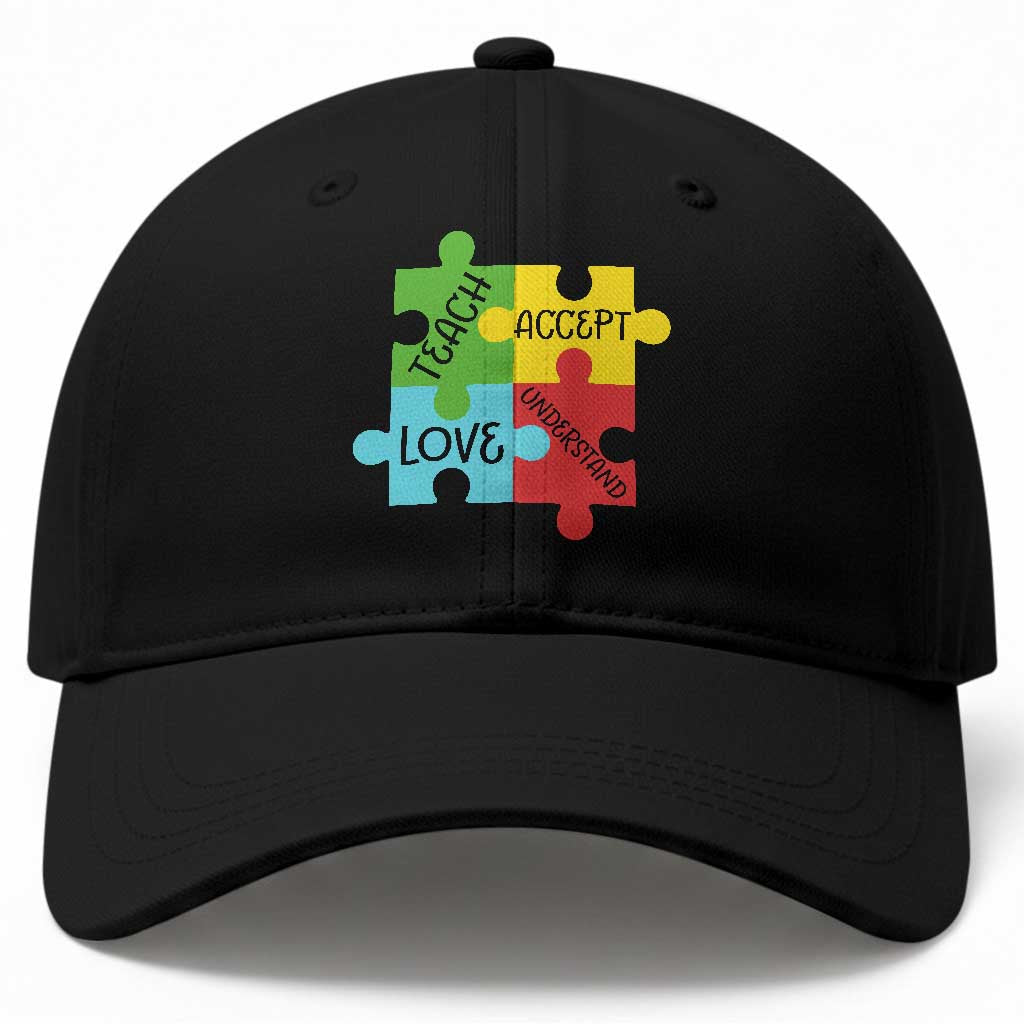 Special Ed Educator Autism Support Baseball Cap Teach Accept Understand Love