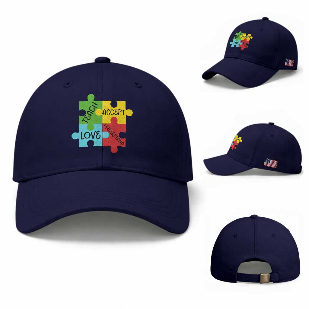 Special Ed Educator Autism Support Baseball Cap Teach Accept Understand Love
