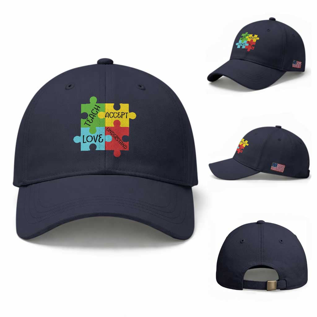 Special Ed Educator Autism Support Baseball Cap Teach Accept Understand Love