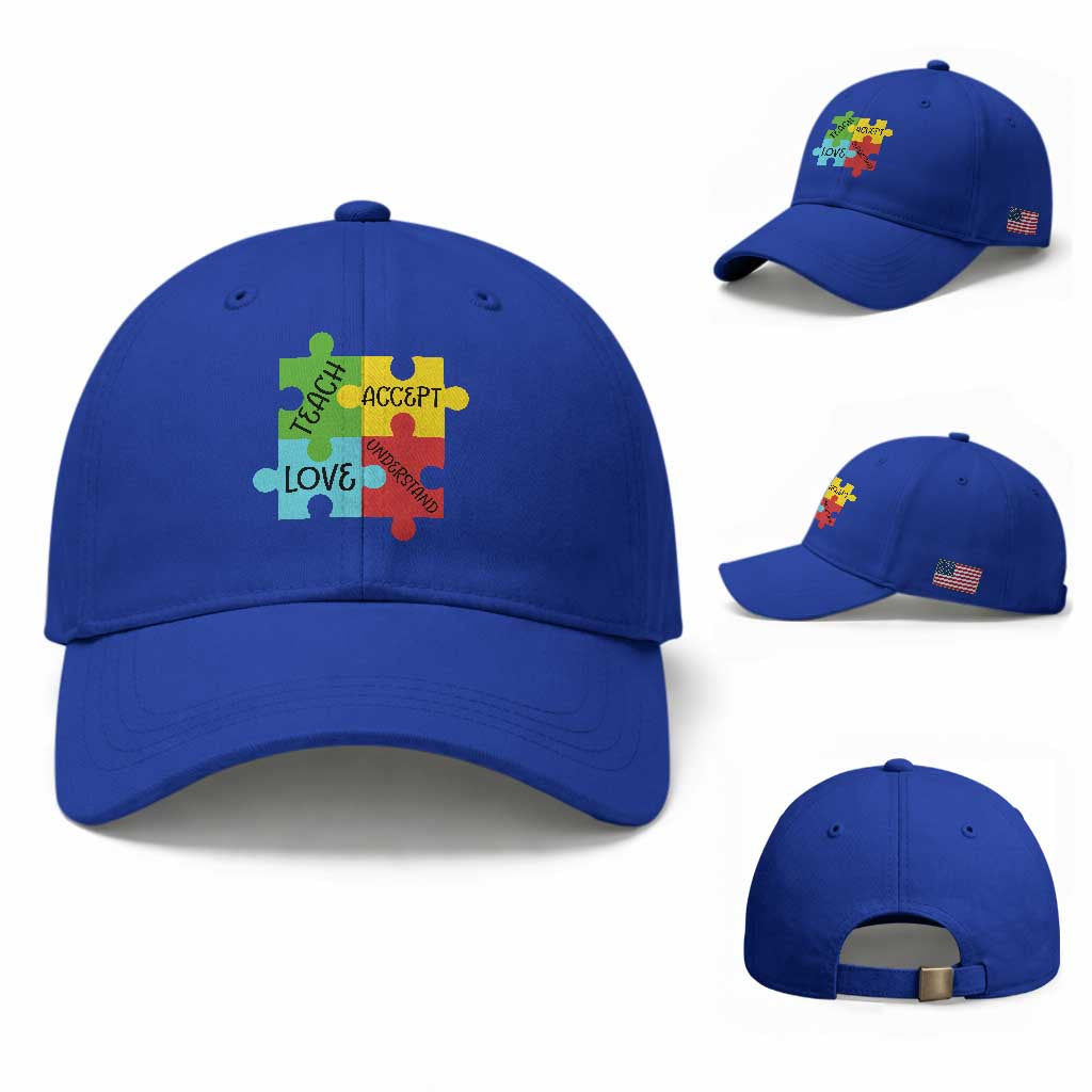 Special Ed Educator Autism Support Baseball Cap Teach Accept Understand Love