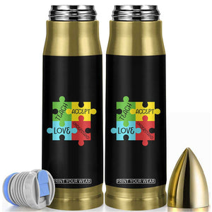 Special Ed Educator Autism Support Bullet Tumbler Teach Accept Understand Love