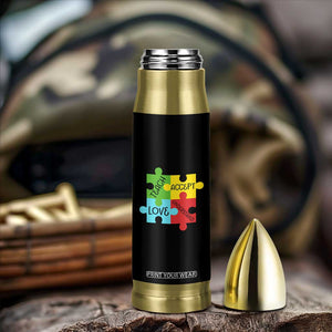 Special Ed Educator Autism Support Bullet Tumbler Teach Accept Understand Love