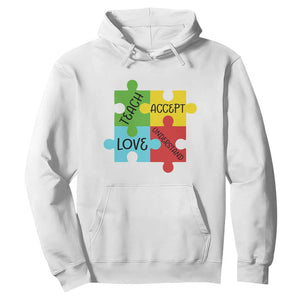 Special Ed Educator Autism Support Hoodie Teach Accept Understand Love
