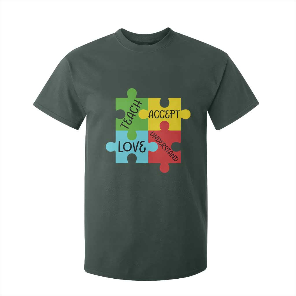 Special Ed Educator Autism Support T Shirt For Kid Teach Accept Understand Love