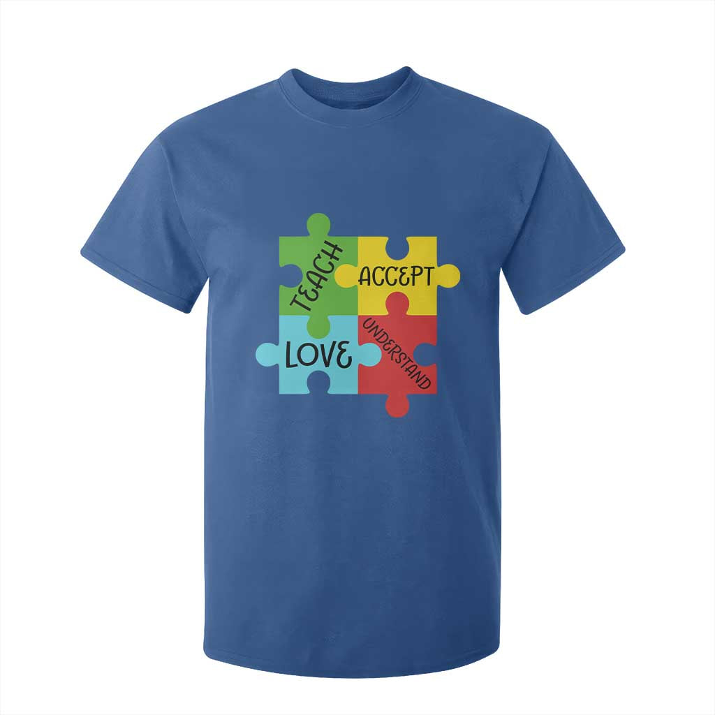 Special Ed Educator Autism Support T Shirt For Kid Teach Accept Understand Love