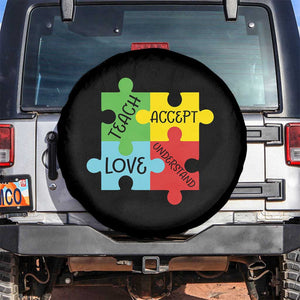 Special Ed Educator Autism Support Spare Tire Cover Teach Accept Understand Love