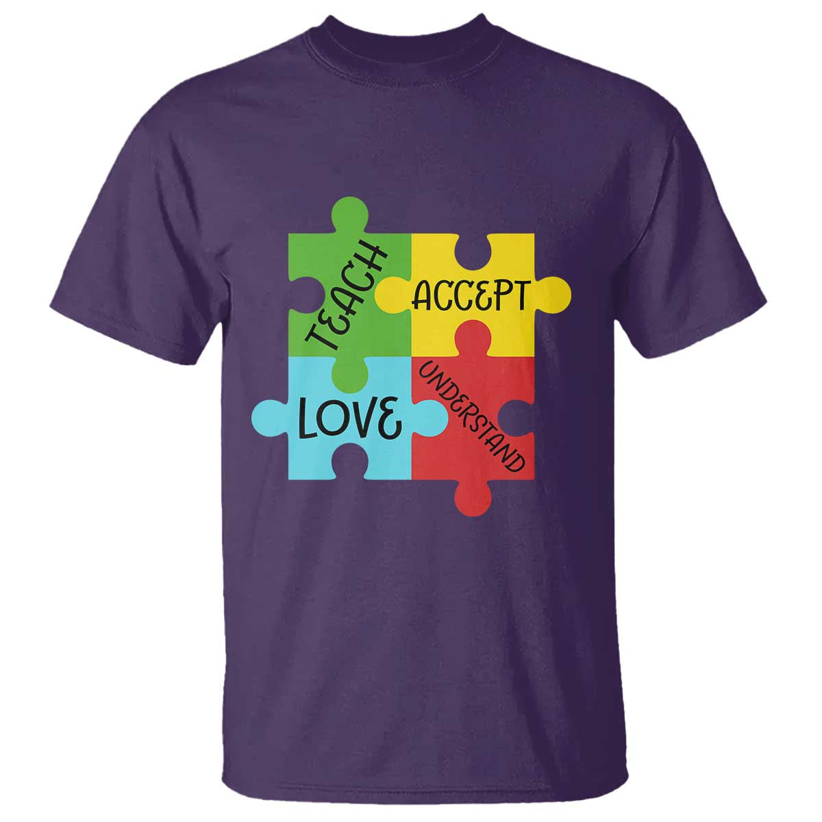 Special Ed Educator Autism Support T Shirt Teach Accept Understand Love