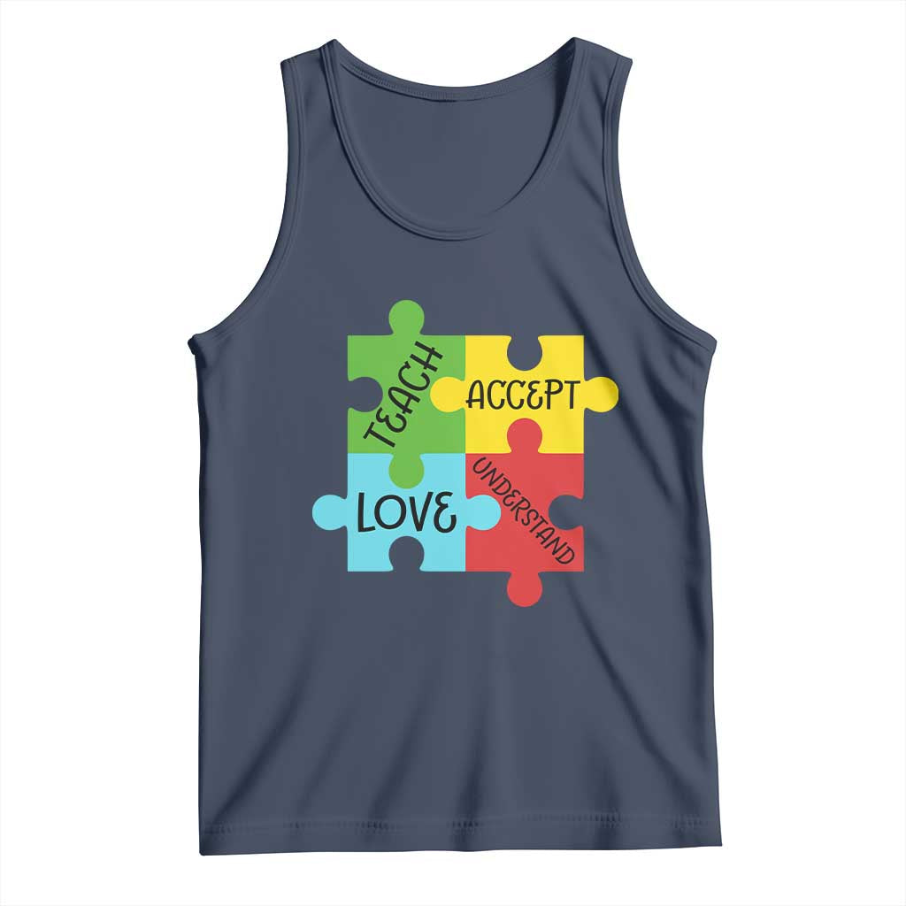 Special Ed Educator Autism Support Tank Top Teach Accept Understand Love