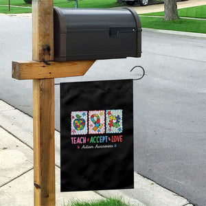 Autism Acceptance Support Garden Flag Teach Accept Love