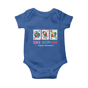 Autism Acceptance Support Baby Onesie Teach Accept Love
