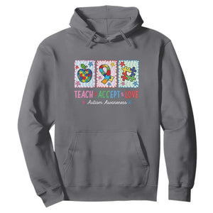 Autism Acceptance Support Hoodie Teach Accept Love