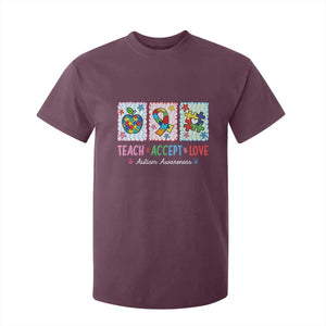 Autism Acceptance Support T Shirt For Kid Teach Accept Love