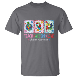 Autism Acceptance Support T Shirt Teach Accept Love