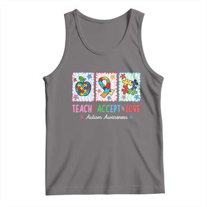 Autism Acceptance Support Tank Top Teach Accept Love