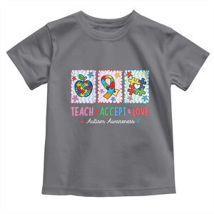 Autism Acceptance Support Toddler T Shirt Teach Accept Love