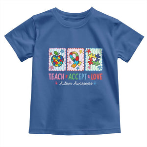 Autism Acceptance Support Toddler T Shirt Teach Accept Love