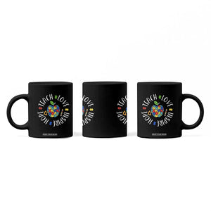 Autism Acceptance Teacher Coffee Mug Teach Love Hope Inspire