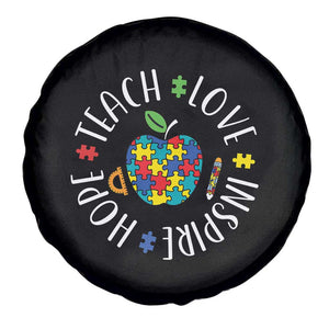 Autism Acceptance Teacher Spare Tire Cover Teach Love Hope Inspire